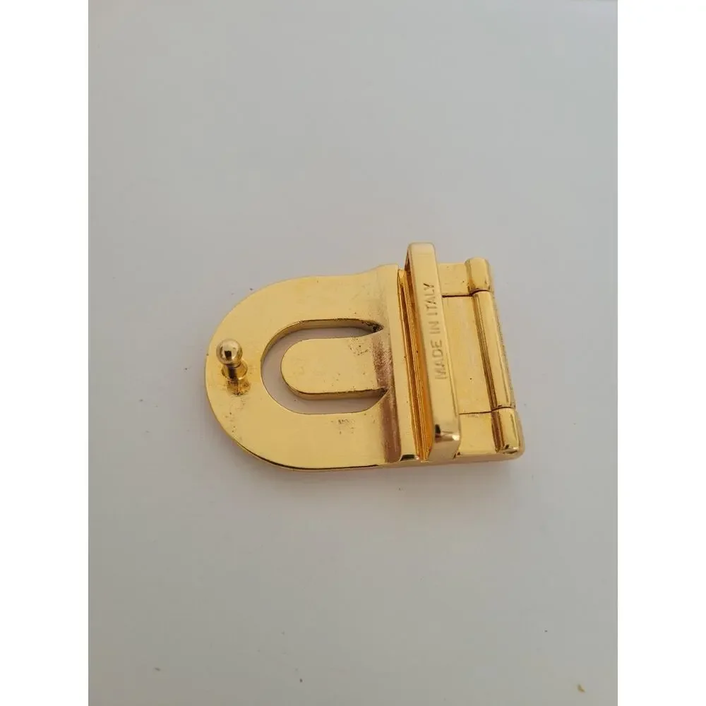 Lancel Paris‎ Vintage Belt Buckle Replacement Gold Silver Tone Slim 1
